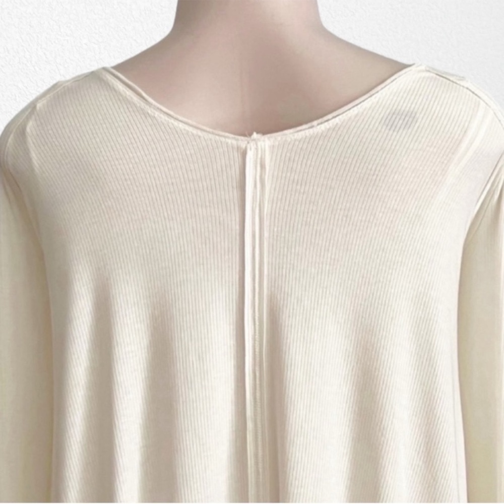 Cottagecore Boho StretchComfy Thermal Free People Tangerine tee w/raw edge SZ S - Picture 7 of 12